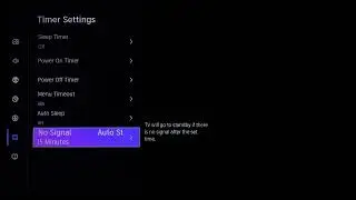 DYON Movie Smart TV &ndash; Enable or Disable No Signal Auto Standby Timer