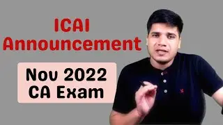 ICAI Announcement Nov 2022 CA Exam RTP || Ravindra Ojha || WisdomCA
