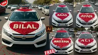 Instagram Viral Wedding Car Name Art AI Photo Editing|Wedding Name Art| Chatgpt