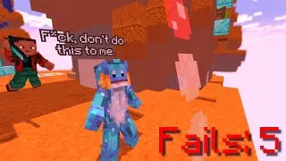 Minecraft (Hypixel) - Bed Wars Challenges (Red Light Green Light) - Fails