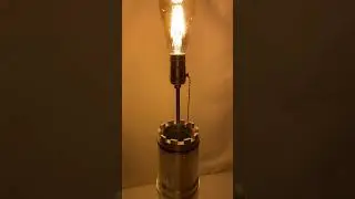 Vintage Heavy Unique Custom Design Aluminum Tall Table Lamp