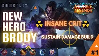 New Hero Brody Gameplay 2020 ~ Insane Damage ~ Mobile Legends