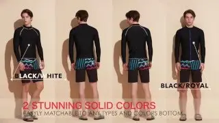 PERFECT FIT MEN'S ZIP-UP RASH GUARD DETAILS
