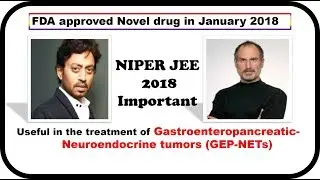 FDA approved Novel Drug in January 2018 (NIPER JEE 2018 important)