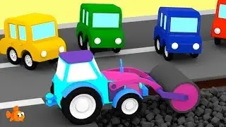 ROAD ROLLER! - Cartoon Cars Road Repairs - Cartoons for Children - Videos for Kids