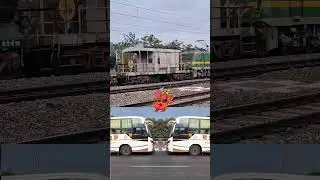 Buses & Engines Part-2. #bus #locomotive #railway #railvlogger #railway #railwaystation #short