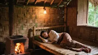 Cozy Countryside Piano in a Traditional Bamboo Hut with Fireplace