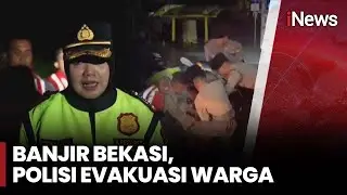 Banjir Bekasi, Polisi Turun Langsung Bantu Proses Evakuasi Warga | iNews Siang 23/1