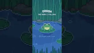 Pixel art froggy singing 