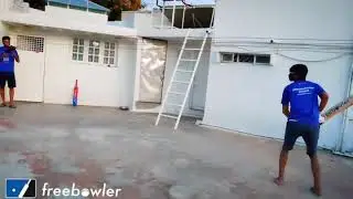 Lockdown Cricket Practice with Handheld Ball Thrower | Freebowler Ultimate
