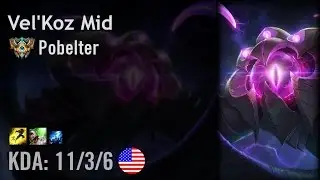 Vel'Koz Mid vs Azir - Pobelter - NA Challenger Patch 6.12