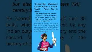 14 Year Old Wonderkid Creates Havoc in Cricket World &ndash; Future Star is Here!