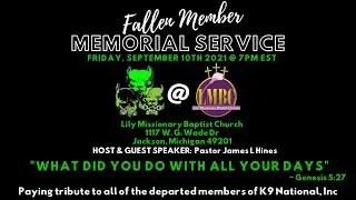 K9's Fallen Members Memorial Service 2021