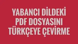 Pdf Dosyasının Dilini Değiştirme