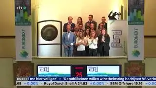 Opening Amsterdam Stock Exchange (Euronext) by team StartupFest Europe