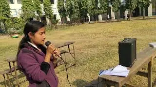 Student Singing in Blissful Council of Ghoshpur High School.