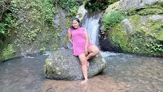 The View Of The Waterfall Back To Nature Enjoying The Clear Water