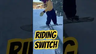 Practice Riding Switch In The Mini Park! #snowboarding #snowboard #tricks