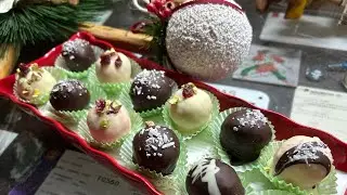 Chocolate coconut Truffles |coconut chocolate balls | Christmas sweets |cocinanispolina