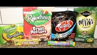 England Eatables #32 Rowntree’s Randoms, Pastilles, Twiglets, Branston Pickle, Chewits, Refreshers