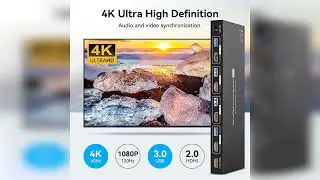 Review: USB3.0 HDMI KVM Switch 4 Computers EDID 4K60Hz 4 Port KVM for 4 PC Sharing 1 Monitor a...