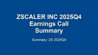 ZSCALER INC 2025Q4 : Zscaler Q4 FY25 Earnings: Revenue Soars Past $719M! 🚀