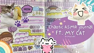 🎧ASMR journal ft. My cat gone chaotic😱| Must watch journal video✨| Asmr journal kawaii🎀