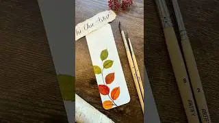 Simple autumn leaves watercolor tutorial #aquarelleart #fallcolors #watercolorpainting #easyart