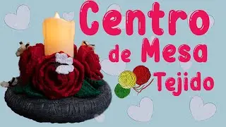 Porta Velas 🕯 de Rosas🌹 Tejido a Crochet 🧶para el 14 de Febrero💝💝