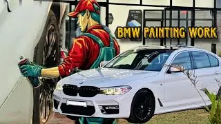 BMW PAINTING WORK 🎨🔥#luxurycarshub #premiumcar #shortvideos #YouTube #premiumcar #shortsfeed #bmw