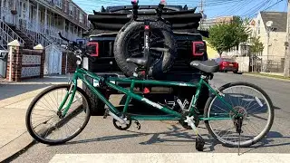 4 Bike Rack for Exterior Spare Tires - First time carrying my Tandem Bicycle with Wrangler JLU myTop