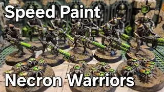 Speed painting necron warriors for Kill Team solo and warhammer 40k quick and easy tombworld npo