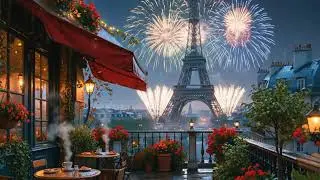 Tender-hearted Jazz Piano Music & Raindrops in Parisian Corner ☕ Gentle Rainy Evening Warmth
