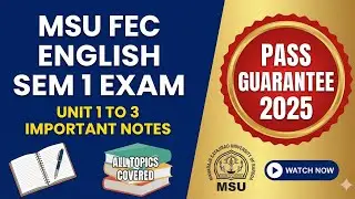 FEC English notes unit 1 and 3 external exam msu fy bcom. #notes #fybcom