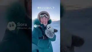 北極で新種の生物を発見するおばあちゃんvlog #ai #grandma #grandmother #travel #snow #おばあちゃん #新種