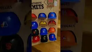 Vintage MLB Helmet Display #mlb #collectibles #sports