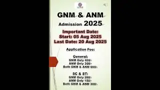 GNM and ANM Admission 2025 #admission2025 #admissionguidance #admissionopen