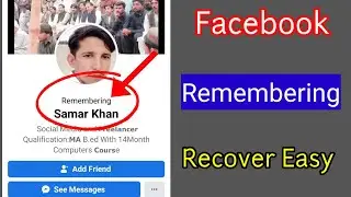 facebook remembering account recovery | how to recover facebook remembering account