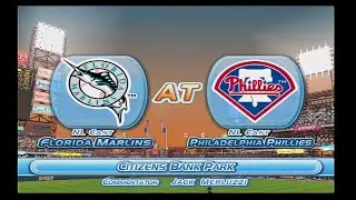 MLB Power Pros 2008 (Wii) (Florida Marlins Season) Game #55: FLA @ PHI