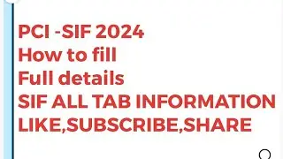 #pci#pharmacy#PCISIF#FULL SIF DETAILS/HOW TO FILLSIF/PCI SIF#pcinews#pci#pharmacy#SIF #pcicompliance