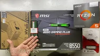 AMD Ryzen 5 5600G msi MPG B550 GAMING PLUS White MONTECH Computer Build