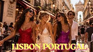 Lisbon Portugal 4K Walk | Golden Evening in the Old City