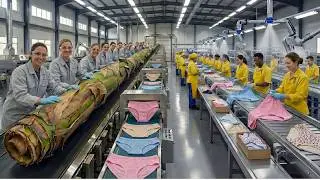 Inside The Banana Fiber Factory: How Plant Waste Is Turned Into Women's Underwear | Full Process