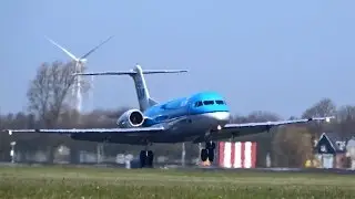 KLM Cityhopper - Fokker 70 - (Sold PH-KZO) lands at AMS