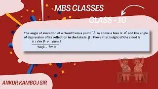 The angle of elevation of a cloud from a point&nbsp;'h' m above a lake is&nbsp;alpha and the angle of dep