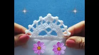 Bonita puntilla para servilletas,en v&iacute;deo corto num 101 de una vuelta.#parati #crochet #fypage