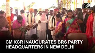 Telangana CM KCR inaugurates BRS party headquarters in Delhi