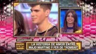 Majo y Fer de Rombai a los besos en Showmatch