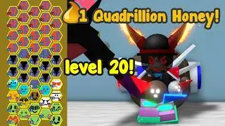 Rich Noob Made 1 Quadrillion Honey! Unlocked Coconut Belt! Level 20 In Bee Swarm Simulator Roblox!