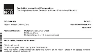 Пересмотр экзаменационной работы IGCSE по биологии №1 | Ключевые факты и пояснения к многовариант...